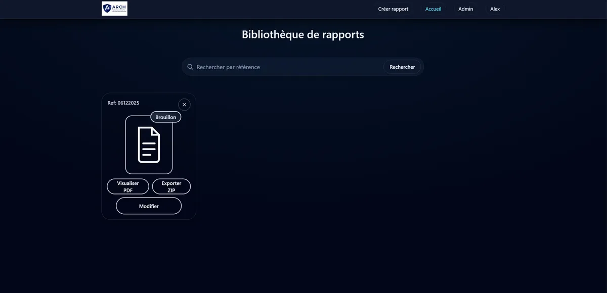Aperçu du projet ARCH